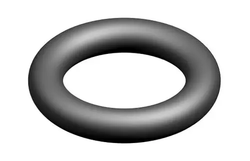 Schwarzer O-Ring in kreisförmiger Form, geeignet für verschiedene Anwendungen, möglicherweise von Bosch.
